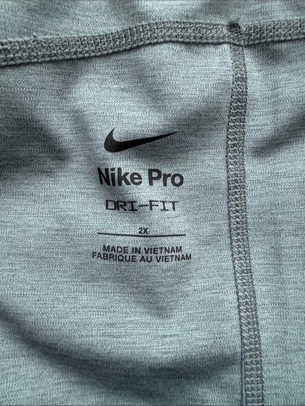 Nike Women’s Grey Pro Performance Leggings with Black Branded Waistband